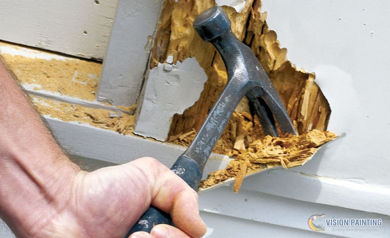 Exterior wood rot repair